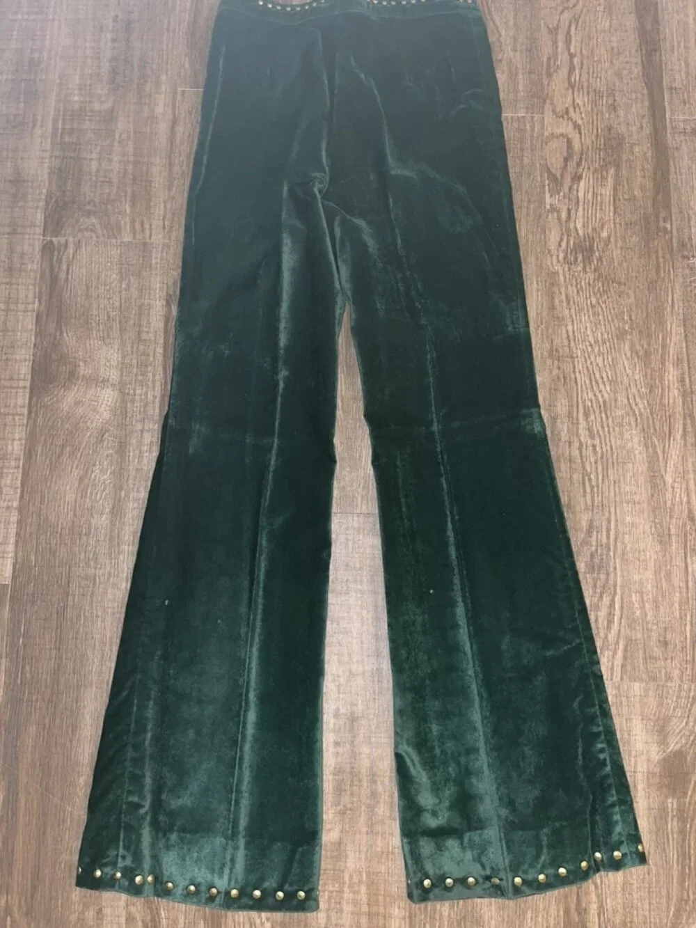 1970s Custom Western Pant Suit Satin Velvet Professional Singer Music Stage S